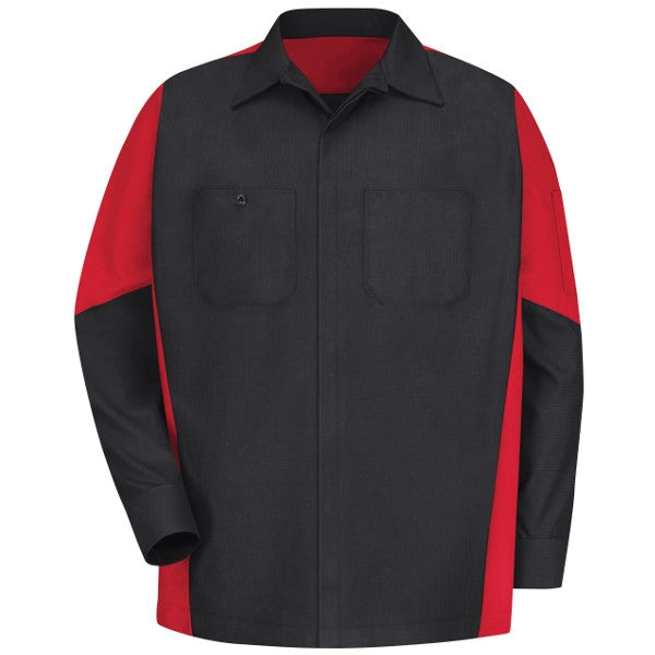 Red Kap® Men's Long Sleeve Two-Tone Crew Shirt