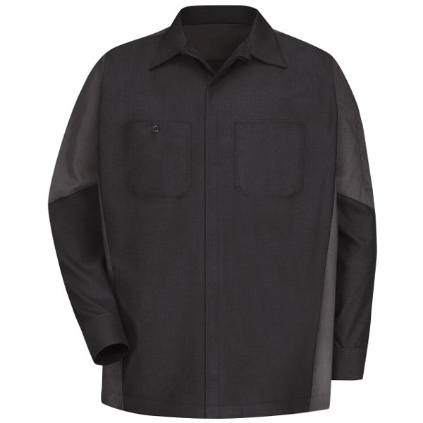 Red Kap® Men's Long Sleeve Two-Tone Crew Shirt