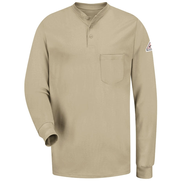 Bulwark® Men's Flame Resistant LS Tagless Henley Shirt