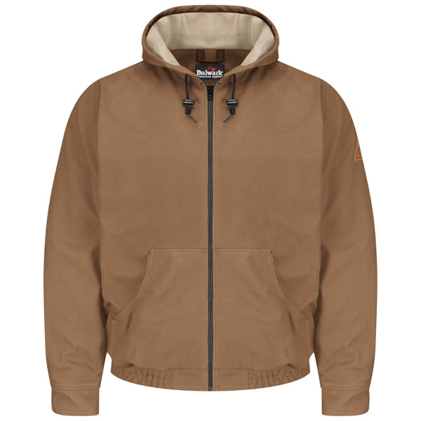 Bulwark Men's FR Brown Duck Hooded Jacket