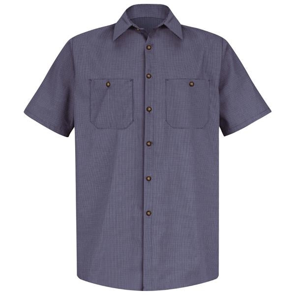 Red Kap® Short Sleeve Microcheck Uniform Shirt (Regular)