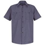 Red Kap® Short Sleeve Microcheck Uniform Shirt (Regular)