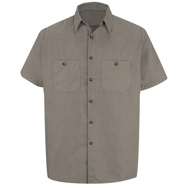 Red Kap® Short Sleeve Microcheck Uniform Shirt (Regular)