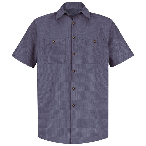 Red Kap® Short Sleeve Microcheck Uniform Shirt (Long)
