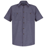 Red Kap® Short Sleeve Microcheck Uniform Shirt (Long)
