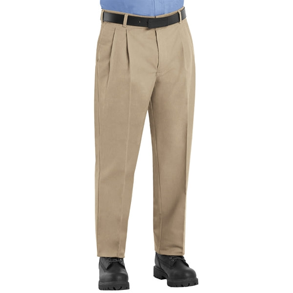 Red Kap Men's Pleated Twill Pant (Hemmed)