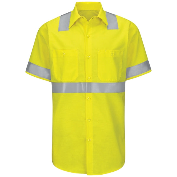 Red Kap® Hi-Visibility Short Sleeve Ripstop Work Shirts