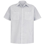 Red Kap® Short Sleeve Industrial Stripe Work Shirt (Long)