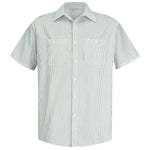 Red Kap® Short Sleeve Industrial Stripe Work Shirt (Long)