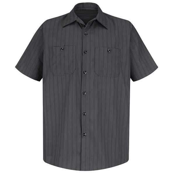Red Kap® Short Sleeve Industrial Stripe Work Shirt (Long)
