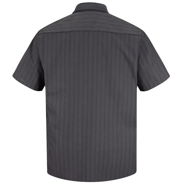 Red Kap® Short Sleeve Industrial Stripe Work Shirt (Long)