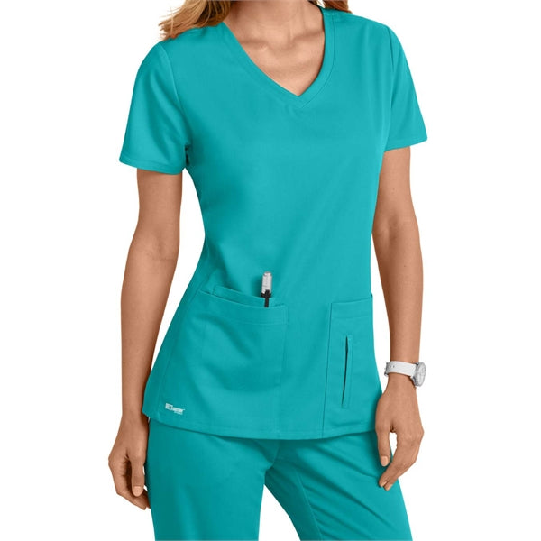 Barco Grey's Anatomy Women's Side Panel V-Neck Scrub Top