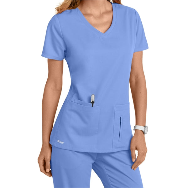 Barco Grey's Anatomy Women's Side Panel V-Neck Scrub Top