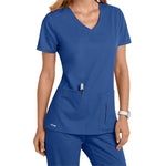 Barco Grey's Anatomy Women's Side Panel V-Neck Scrub Top