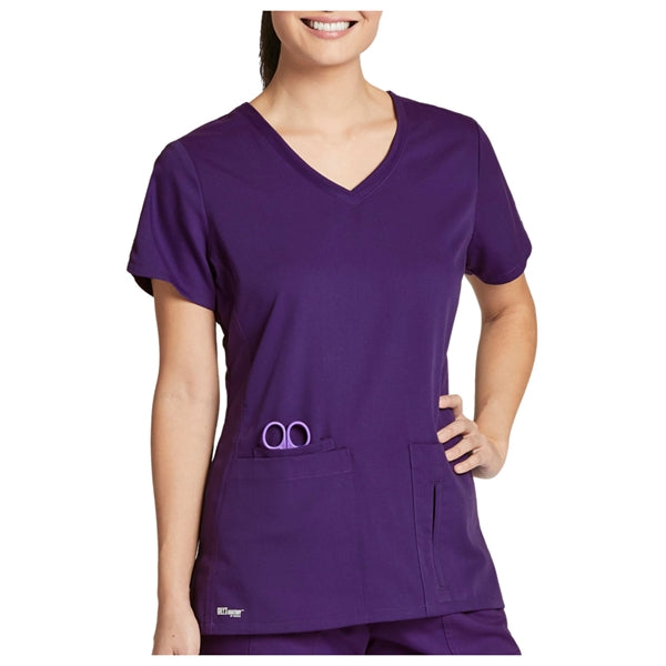 Barco Grey's Anatomy Women's Side Panel V-Neck Scrub Top