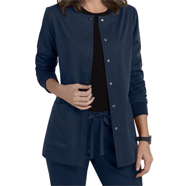 Barco Grey's Anatomy Women's 4-Pocket Snap Scrub Jacket