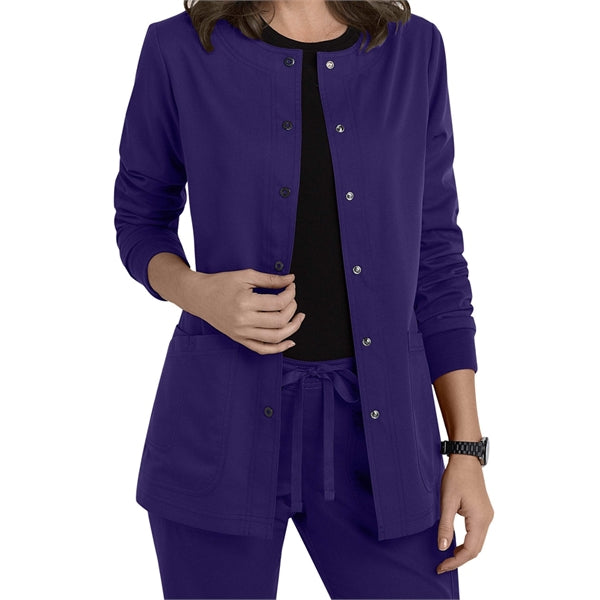 Barco Grey's Anatomy Women's 4-Pocket Snap Scrub Jacket