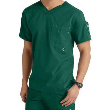 Barco Grey's Anatomy Men's 3-Pocket Preston V-Neck Scrub Top