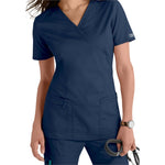 Cherokee Women's Core Stretch Mock-wrap Scrub Top