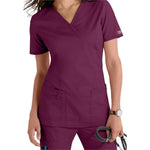 Cherokee Women's Core Stretch Mock-wrap Scrub Top