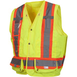 Pyramex Class 2 Solid X-Back Two-Tone Surveyor Safety Vest