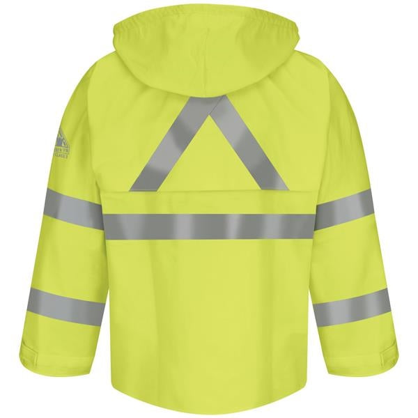 Bulwark Men's Hi-Visibility Flame-Resistant Rain Jacket