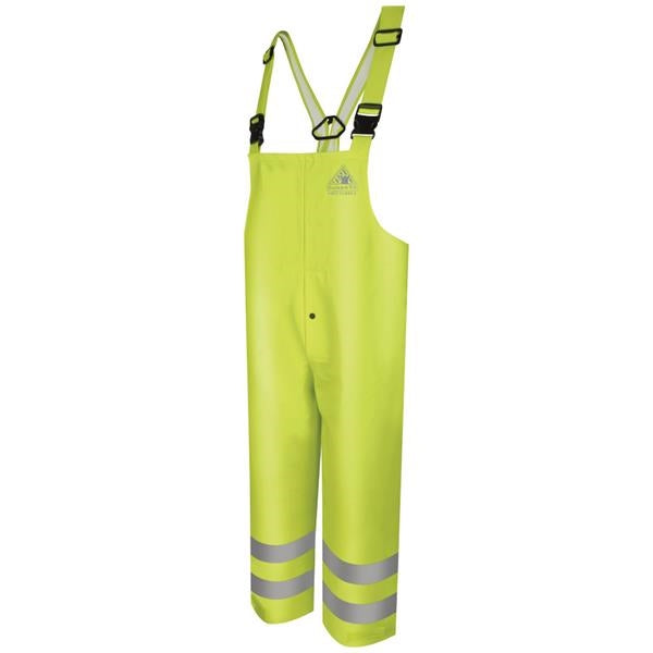 Bulwark Men's Hi-Vis Flame-Resistant Rain Bib Overalls