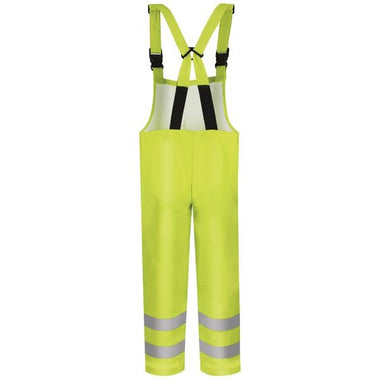 Bulwark Men's Hi-Vis Flame-Resistant Rain Bib Overalls