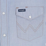Wrangler Men's Cowboy Cut Short Sleeve Chambray Work Shirt