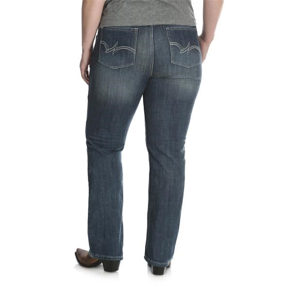 Wrangler Women's Mid-Rise Essential Straight Leg Jean