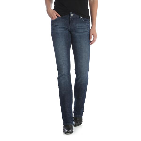 Wrangler Women's Mid-Rise Essential Straight Leg Jean