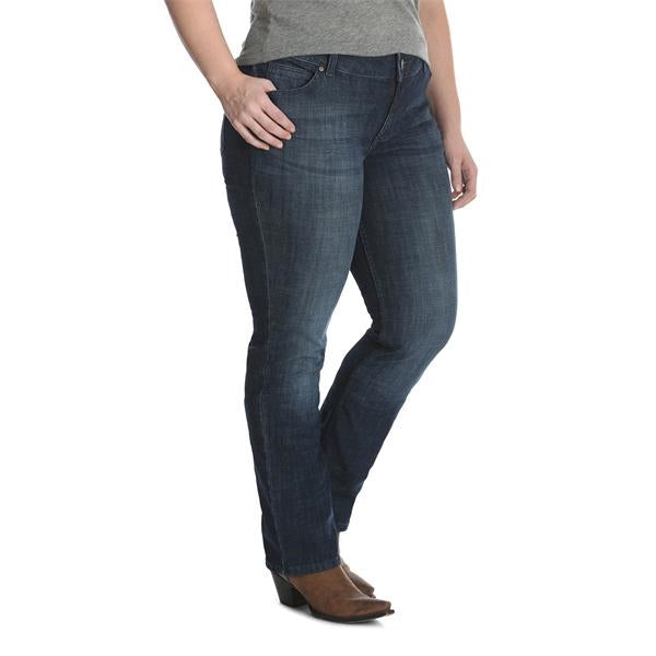 Wrangler Women's Mid-Rise Essential Straight Leg Jean