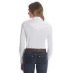 Wrangler Women's Long Sleeve Solid Fashion Workshirt