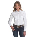 Wrangler Women's Long Sleeve Solid Fashion Workshirt