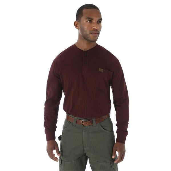Wrangler Riggs Workwear Long Sleeve Henley Shirt