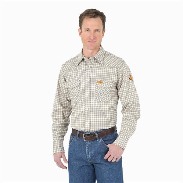 Wrangler FR Flame Resistant Long Sleeve Western Workshirt