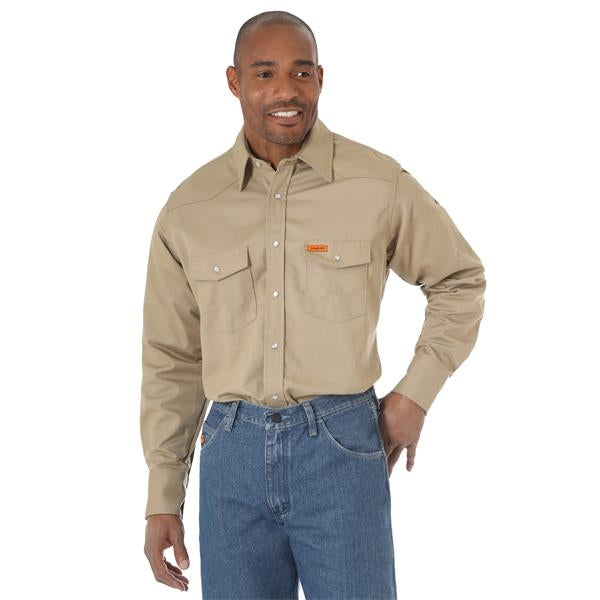 Wrangler FR Flame Resistant Long Sleeve Western Workshirt