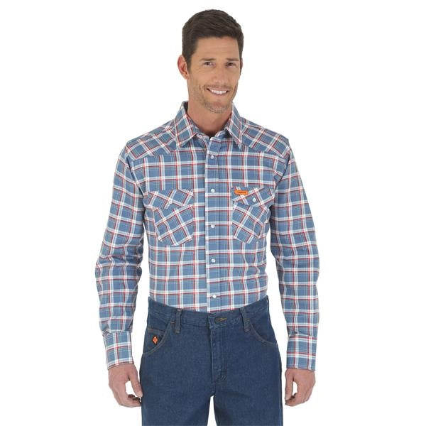 Wrangler FR Flame Resistant Long Sleeve Western Workshirt
