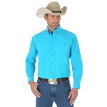 Wrangler George Strait Solid Long Sleeve Twill Shirt