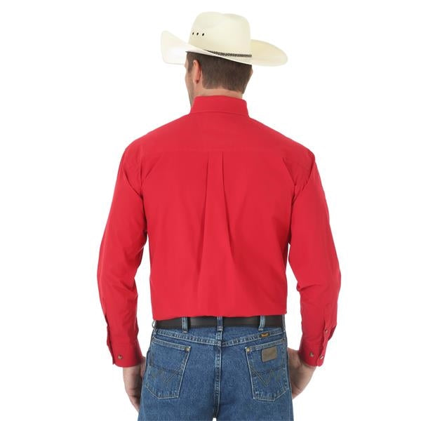 Wrangler George Strait Solid Long Sleeve Twill Shirt