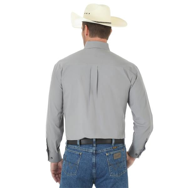 Wrangler George Strait Solid Long Sleeve Twill Shirt