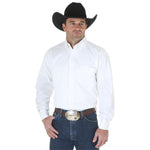 Wrangler George Strait Solid Long Sleeve Twill Shirt