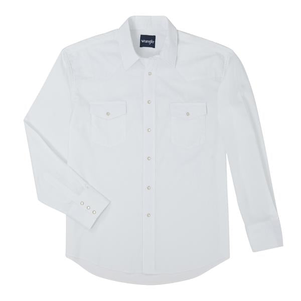 Wrangler Sport Western Solid Long Sleeve Shirt
