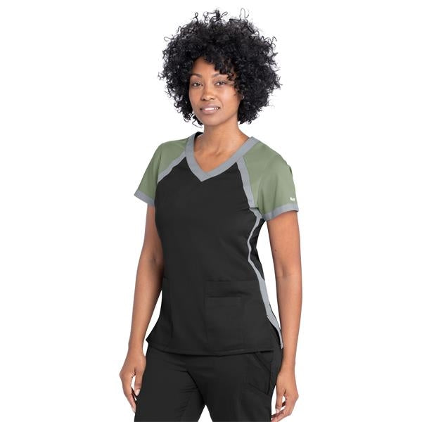 Barco Grey's Anatomy Women's Tri-Color V-Neck Scrub Top