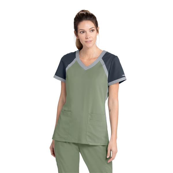 Barco Grey's Anatomy Women's Tri-Color V-Neck Scrub Top