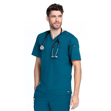 Barco Grey's Anatomy Men's 2-Pocket Evan V-Neck Scrub Top